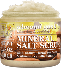 Dead Sea Collection Almond Vanilla Salt Scrub – Exfoliating Body Scrub for Women – Moisturizing and Nourishing Skin – with Pure Oils and Dead Sea Minerals (23.28 Oz)