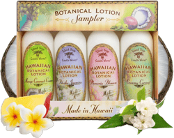 Island Soap and Candle Works Sampler Gift Set Scented Body Lotion for Men and Women - Paraben Free Body Moisturizer - Hydrating Hawaiian Skincare - Decorative Lotion Gift Box - 4 x 2 Ounce 2 Ounce (Pack of 4) Multicolored