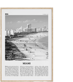 Miami Print Black and White No 1, Miami Wall Art, Miami Poster, Miami Photo, Miami Wall Decor, Miami Beach, Florida, USA, United States