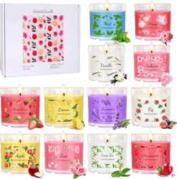 Scented Candles for Home, 12 Pack Candle Set for Women, Small Soy Candles Bulk, Mothers Day Gifts from Daughter - Mini Candle Gift Set for Bridesmaid Anniversary Birthday Valentines Christmas