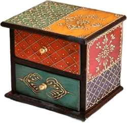 BOONTOON Wooden Jewellery Box with 2 Drawers for Women Luxury Trinket Keepsake Organizer Vintage Decorative Chest Watch Storage Box for Watches Earrings Necklaces Rings Ladies Mother's Day Gift 14x12x12