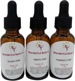 Three Pagans and a Cat Hair and Beard Oil, Druid&#39;s Heathen&#39;s Witch&#39;s Path, Podcast Inspired Unisex Pagan Fragrance Lavender Scent Anti frizz
