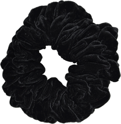 Motique Accessories Black Jumbo Velvet Hair Scrunchy for Adult Women's and Girls-Scrunchy Hair Ties
