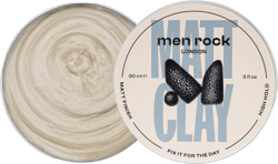 Men Rock Matt Clay Hair Styling Product with Matt Finish and High Hold, Wax Based Formula for Textured Hairstyles with No Shine; Strong Lasting Fixation, 90ml