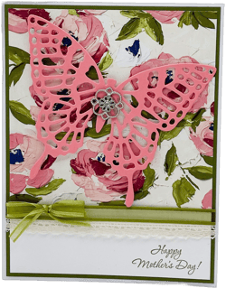 Pink Butterfly Mother’s Day Handmade Card