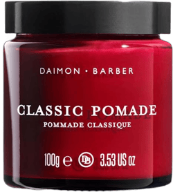Daimon Barber Classic Oil Based Pomade, High Shine, Medium Hold Hair Styling Pomade for Men, for Comb Overs, Slick Backs and Pomps Coconut Oil Based for Increased Shine and Long Lasting Hold 100g Classic Pomade 3.53 Ounce (Pack of 1)