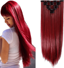 LELINTA 26" Women Long Straight 18 Clips 8 Piece Full Head Clip in Hair Extensions