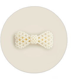 Pearl Bow Hair Barrette For Women