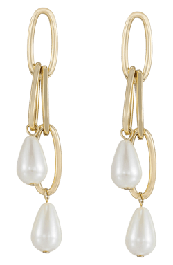 Ettika Freshwater Pearl Drop Earrings