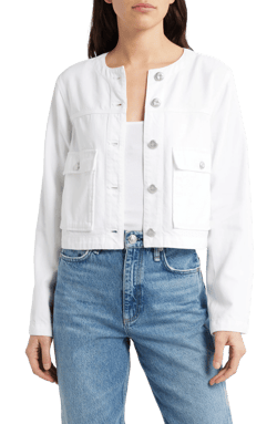 rag & bone Drew Featherweight Crop Denim Jacket