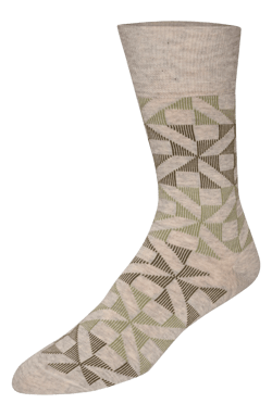Cole Haan Geometric Pattern Cotton Blend Dress Socks