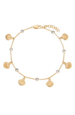 Ettika Scallop Shell Charm Anklet