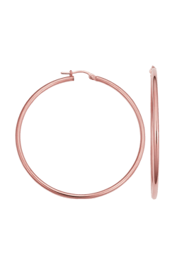 Oradina 14K Rose Gold Everything Large Hoop Earrings