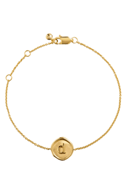 Monica Vinader Initial Stamp Charm Bracelet