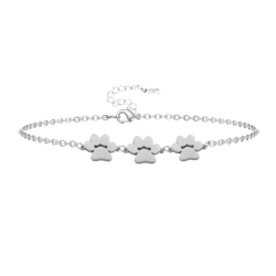 Hollywood Sensation Fureverly Three Paw Print Bracelet for Pet Lovers