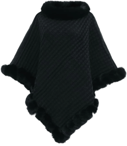 Trendy Scarf Shawl for Women Fur Collar Shawl Loose Knit Coat Sweater Knit Ponchos Shoulder Wrap Blanket Pashminas