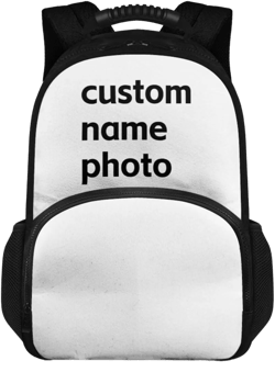 Custom School Backpack for Girls Personalized Backpack for Women with Name Picture Photo College Teens Work Backpack Casual Daypack Customize Elementary Middle High School Book Bag