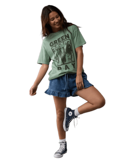 AE Oversized Green Day Graphic T-Shirt