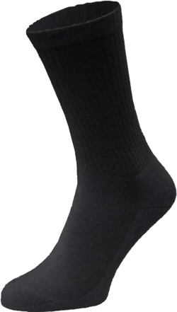 Cotton Crew Socks, 6 Pairs, Unisex Men Women Premium Moisture Wicking Casual Sport Medium Black