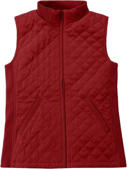 Bienzoe Women Quilted Casual Vest: Lightweight Packable Sleeveless Jacket X-Large Burgundy