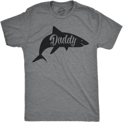 Mens Daddy Shark T Shirt Cute Funny Family Cool Best Dad Vacation Tee for Guys 5X-Large Dark Heather Grey - Daddy Shark