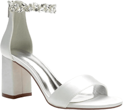 Amazon.com | Women's Open Toe Chunky Block High Heel Crystal Wedding Shoes Evening Prom Dance Party Ankle Strap Dress Pump Shoes Sandals | Heeled Sandals