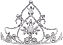 Anderson's Kate Clear Rhinestone Silver Tiara, 4.5 Inches, Women, Girls, Wedding Tiara, Queen Or Princess Prom Tiara Homecoming, Pageant, Wedding, School Dance, Award, Costume, Party, Event