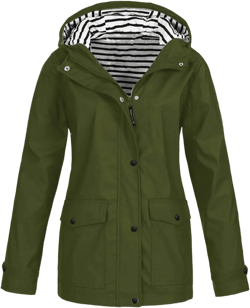 Rain Jacket Women Casual Hoodies Lightweight Windbreaker Jackets Long Sleeve Coat Travel Jackets Winter Coats X-Large Ag