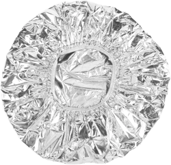 Shower Cap Heat Insulation Aluminum Foil Hat Elastic Bathing Cap for Women Hair Salon Bathroom -Silver
