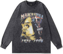 Men Long Sleeve Shirt Washing Long Sleeve Bottoming T-shirt Male and Female Trendy Brand Long T-shirt
