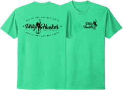 Dirty Hooker - Fishing Shirts for Men and Women - Short Sleeve T-Shirts for Men and Women – Cotton and Pink T-Shirts Large Apple Green