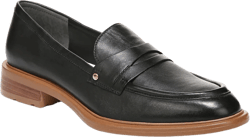 Franco Sarto Women's Edith Loafer Black Leather 12 Wide