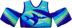 Speedo Splash Jammer - Blue/Green/Teal: Life Jacket Vest, Kids, Polyethylene, 33-55 Pounds