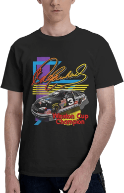 Men's Dale Number 3 Earnhardt Short Sleeve T Shirts,Classic Crewneck T-Shirts Graphic Tee Shirt Clothing for Men Adults Tops Black Small