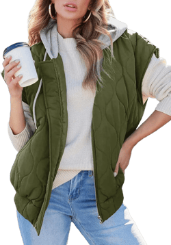 EVALESS womens Women Modern Small Olive Green