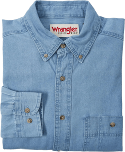 Wrangler Men's Denim Button Down Shirt