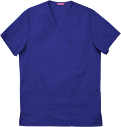 Men's Scrub Top Small Royal