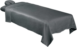 ForPro Professional Collection ForPro Premium Microfiber 3-Piece Massage Sheet Set, Ultra-Light, Stain and Wrinkle-Resistant, Includes Flat Sheet, Fitted Sheet and Face Rest Cover, Cool Grey