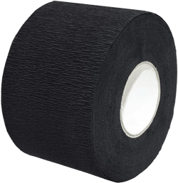 QUUPY 1 Roll/100Pcs Disposable Barber Neck Strips, 2.6 Inch Wide x 13.7 Inch Long, Stretches Up to 21.5 Inch, Soft, Absorbent Paper, Adhesive Closure, Multi-use for Haircut, Styling, Coloring & More