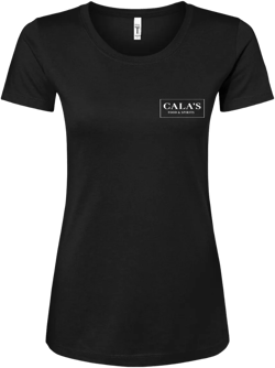 Staff Uniform - Cala's Women's Cotton Blend T-Shirt - Grateful By The Sea
