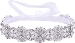HONGMEI Wedding Belt Sparkly Rhinestone Bridal Sash Pearl Wedding Accessories for Women and Girls
