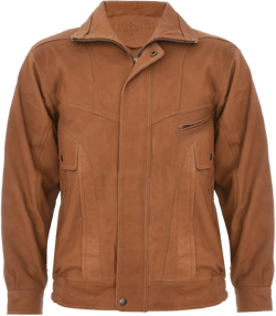 Men's Leather Jacket Classic Buffalo Suede Harrington Tailored Bomber Large Tan