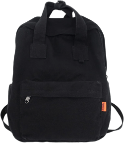 MaxxCloud Vintage Denim Laptop Backpack Casual Canvas Daypack Handbag Purse Lightweight Rucksack Shoulder Bag 583 Black
