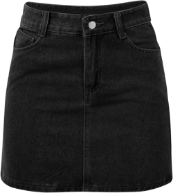 Skirts for Women Denim Mini Cargo Skirt Mid Rise Soft Button Up Bodycon Y2K Trendy Casual Jean Skirt Shorts Slim Fit Large Col01-black