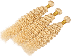 Blonde Bundle 613 Deep Wave Human Hair Bundle Unprocessed Brazilian Virgin Hair Weave Double Weft Hair Extensions Honey Blonde Hair for Women 28 Inch