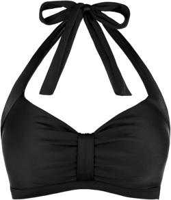 Women's V Neck Tie Knot Halter Bikini Top Padded Bathing Suit Swimsuits Tops Only