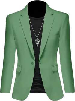 Mens Blazer,Men's One Button Suit Jacket Slim Fit Casual Wedding Dinner Party Suit Jacket for Men Emerald Green 5X-Large