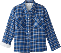 Men’s Magnet Close Adaptive Sherpa Lined Shirt Jacket Medium Mid Blue Plaid