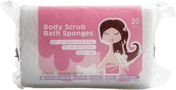 HADDA FIBRITAS Exfoliating Sponge Dead Skin Remover. Body Scrubber for Shower. Single Use Soapy Bath Sponge. Dermatologic and Hypoallergenic Exfoliating Washcloth. 20 Units