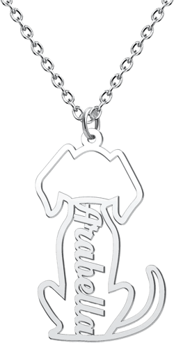 Custom Cat Name Necklace Gold Plated Personalized Dog Pet Nameplated Neckalces for Women Cute Animal Gift for Girls Pet Dog